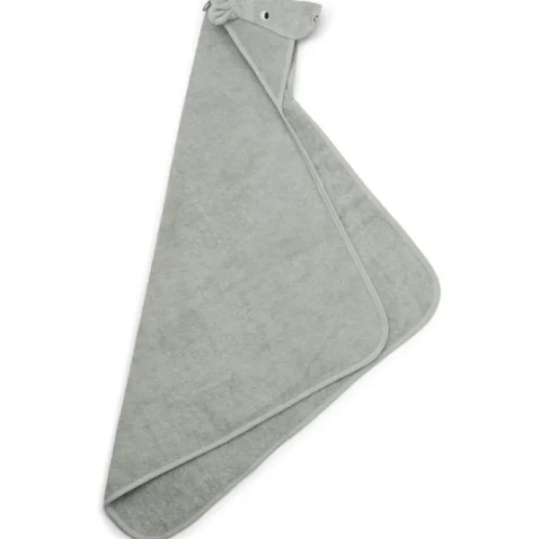 Best Sale Babyhandklaede | Hippo Dove Blue Shop Her | All About Kids Håndklæder