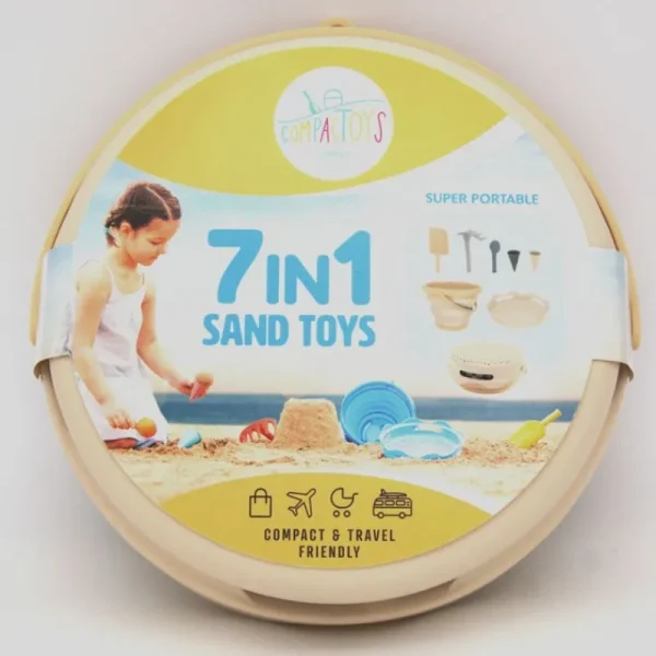 Store 7In1 SandLegetøj, Beige Udeleg