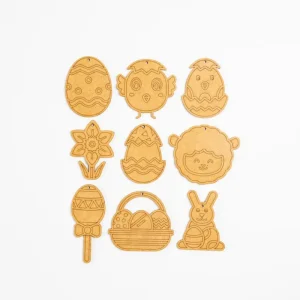 Online Mal Selv: Paskekassen, 9 Figurer Tegn & Mal