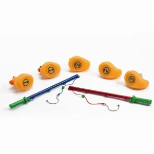 Fashion Badeaender Med Fiskestaenger, Gule Badeleg