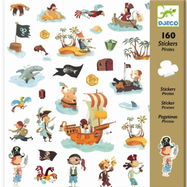 Shop Klistermærker 160 Stk. Med Pirater Klistermærker