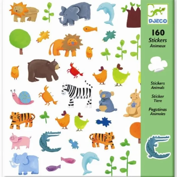 Flash Sale Klistermærker 160 Stk. Med Vilde Dyr Klistermærker