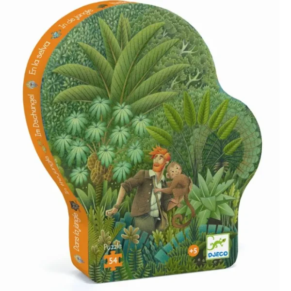 Discount Silhuetpuslespil Junglen, 54 Brikker Puslespil