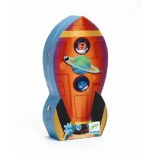 Outlet Silhuetpuslespil Rumskib 16 Brikker Puslespil