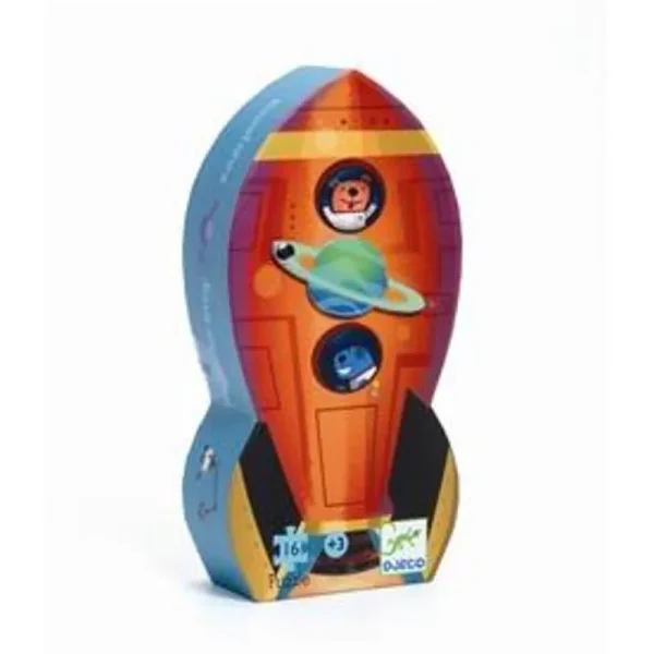 Outlet Silhuetpuslespil Rumskib 16 Brikker Puslespil