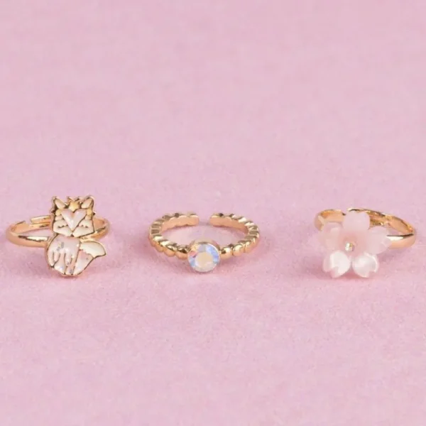 Discount 3Pk Foxy Floral Rings Smykker