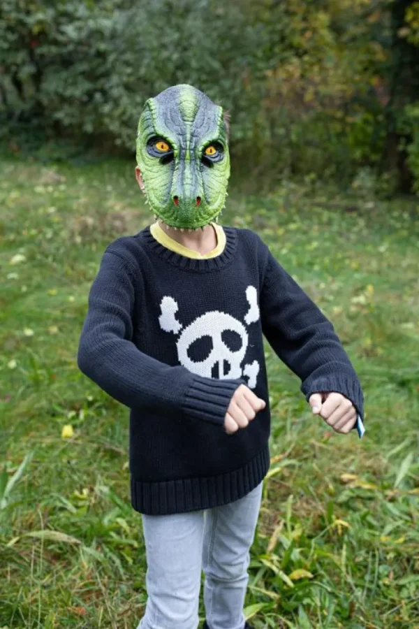 New T-Rex Dino Mask, Green Udklædning & Tilbehør