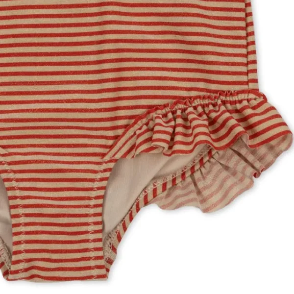 Flash Sale Konges Slojd Jade Ls Swimsuit Str.18Mdr, Glitter Stripe Badetøj