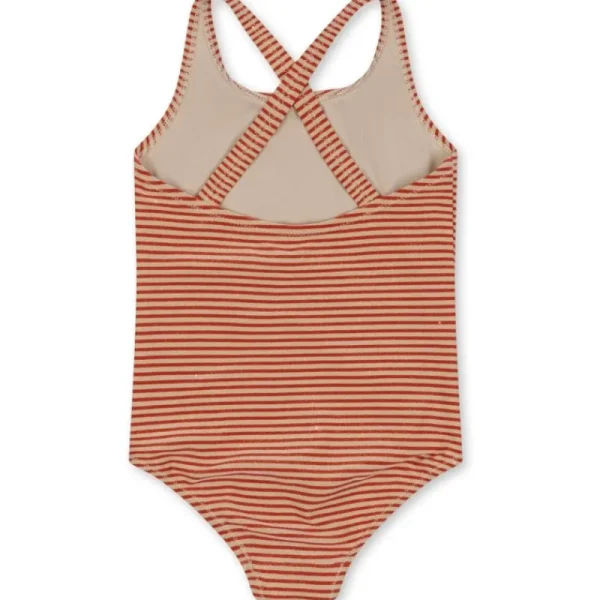 Sale Konges Slojd Jade Swimsuit Str.7-8 Ar, Glitter Stripe Badetøj
