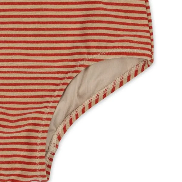 Sale Konges Slojd Jade Swimsuit Str.7-8 Ar, Glitter Stripe Badetøj