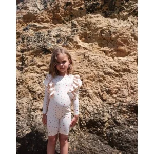 Best Sale Konges Slojd Manuca Frill Onesie Str.12 Mdr, Multi Hearts Badetøj