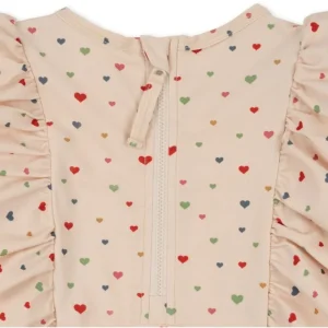 Best Sale Konges Slojd Manuca Frill Onesie Str.12 Mdr, Multi Hearts Badetøj