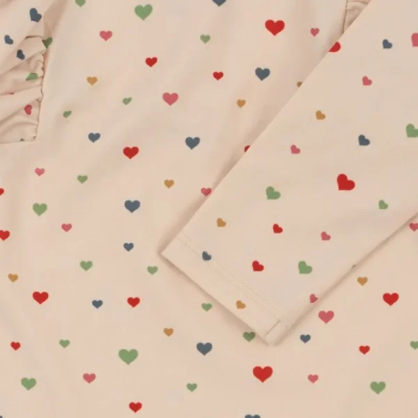 Best Sale Konges Slojd Manuca Frill Onesie Str.12 Mdr, Multi Hearts Badetøj