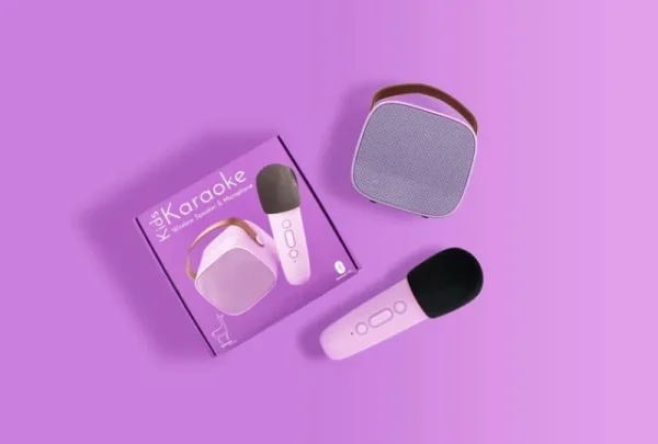 Online Bluetooth Hojtaler Og Mikrofon, Lilla Musik