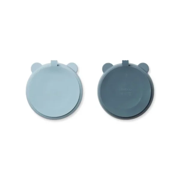 Sale Stacy Ruminddelt Tallerken Med Sugekop 2Pk, Sea Blue/Whale Blu Service