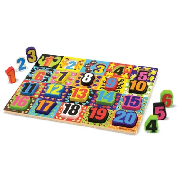 Hot Melissa&Doug Jumbo Numbers Chunky Puzzle Puslespil
