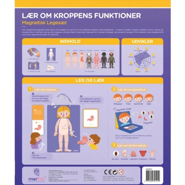 Flash Sale Magnetisk Legesaet - Laer Om Kroppens Funktioner Magneter