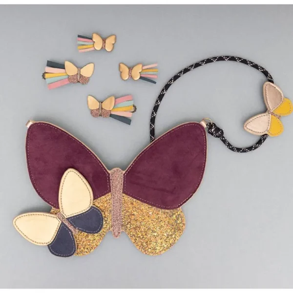 Best - 2 Harclips - Lucia Butterfly Winter Flora Hårpynt