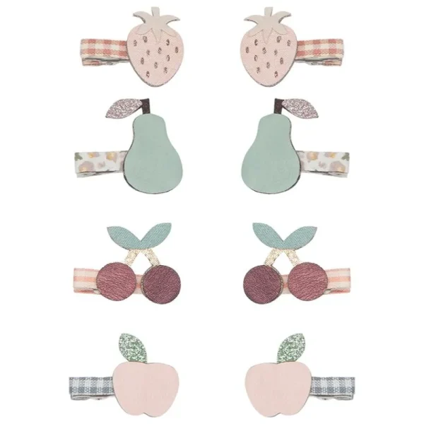Online 8 Harclips - Mini Fruit Tulip Hårelastikker