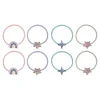 Online 8 Hårelastikker - Mini Rainbow & Star Unicorn Hårelastikker