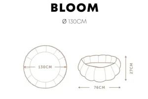 Shop Bloom Legetaeppe, Dusty Blue Aktivitetsstativ- Og Tæpper