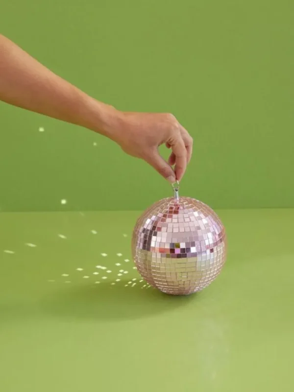 Clearance Mellem Diskokugle - Pink Lamper