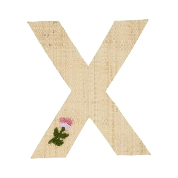 Hot Raffia Klistermærker - X - Blomst Klistermærker