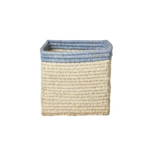 Flash Sale Raffia Opbevaringskurv - Nature/Bla Opbevaring