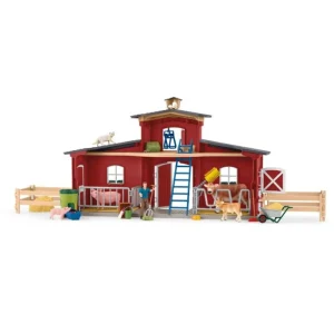 Fashion Red Barn With Animals And Accessories Dyr