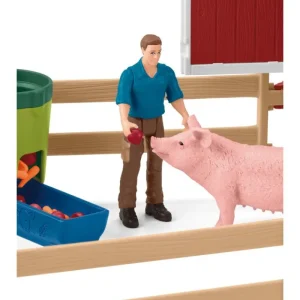 Fashion Red Barn With Animals And Accessories Dyr