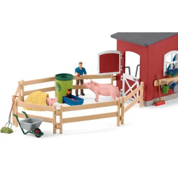 Fashion Red Barn With Animals And Accessories Dyr
