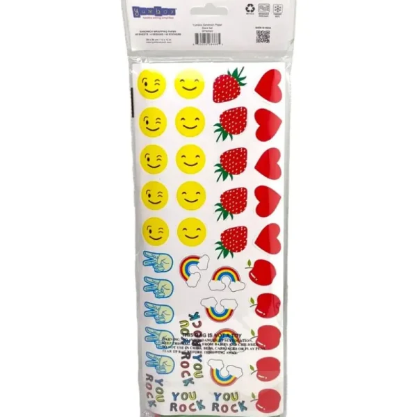 Outlet Sandwich Papir Wrap, Hjerter 40 Ark Madpakken
